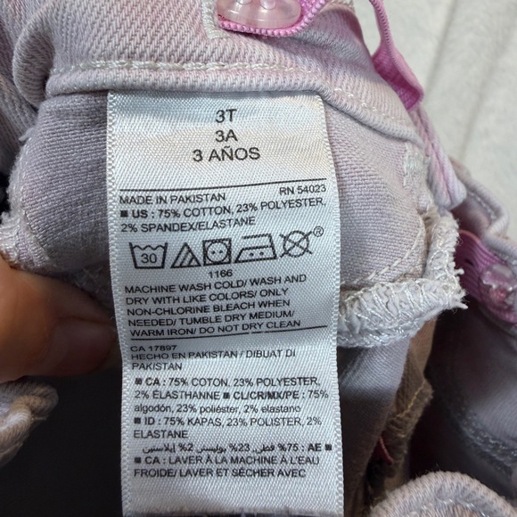 Old Navy Toddler Jeans Ballerina Size 3T Pink Child's Place Tie Dye T-Shirt - Picture 6 of 10